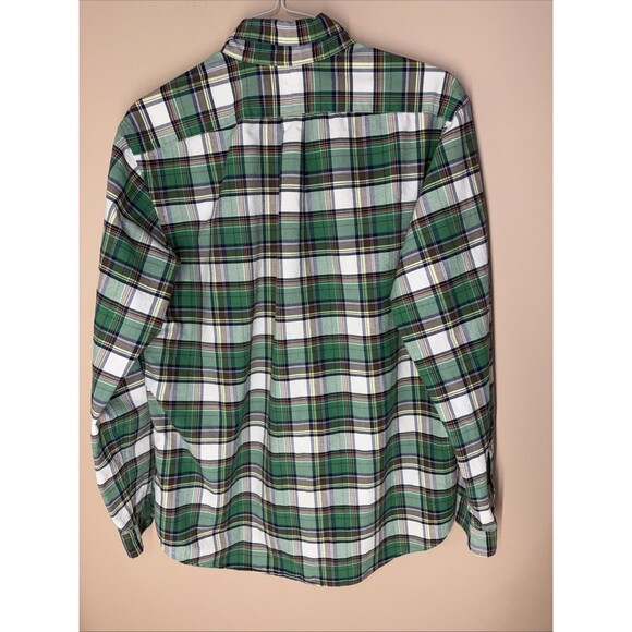 Ralph Lauren Green Plaid Shirt Long Sleeve Button Down Custom Fit Men’s Holiday - Picture 7 of 13
